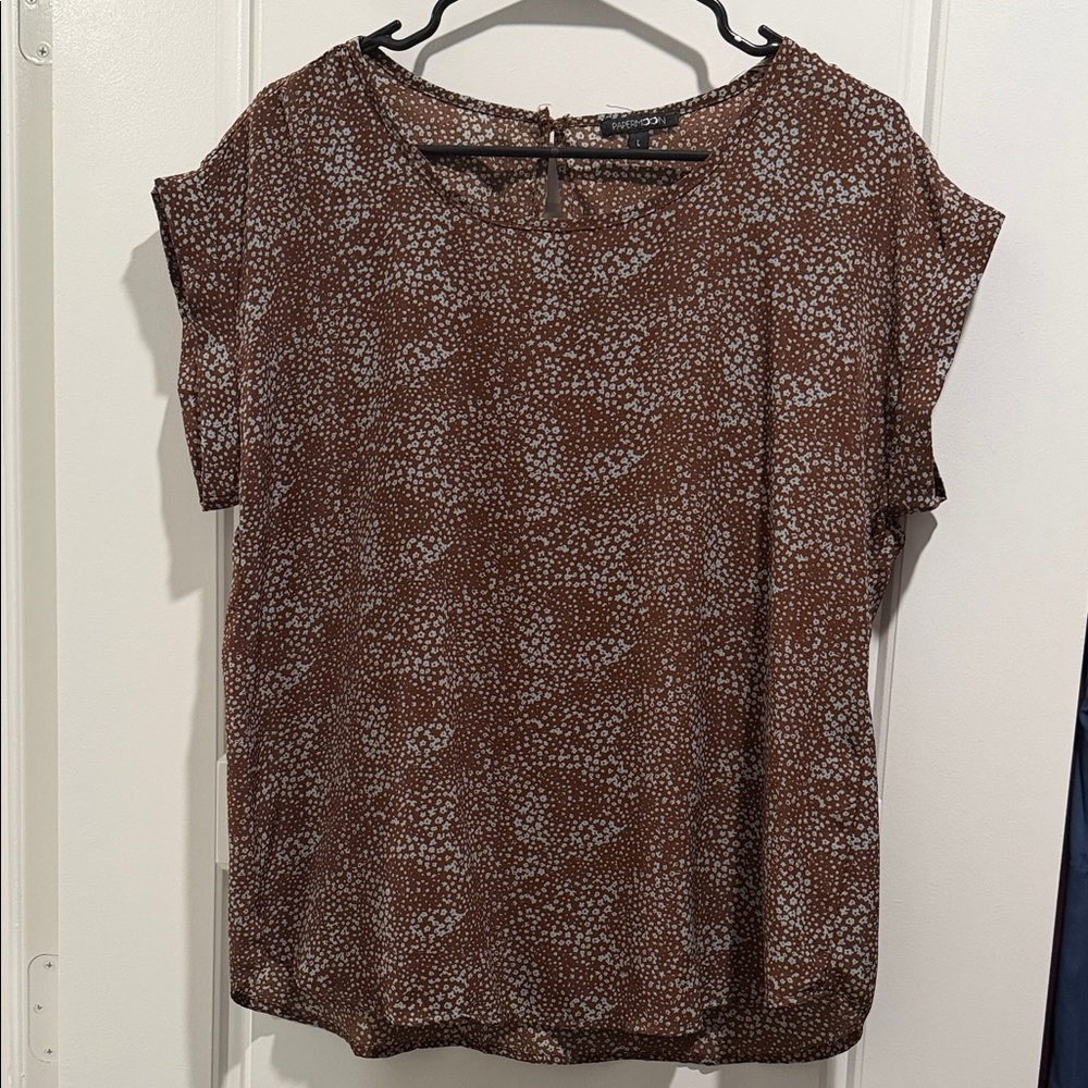 Papermoon Brown / blue Speckled Blouse